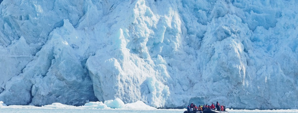 The ice is taller than mountains in the Arctic